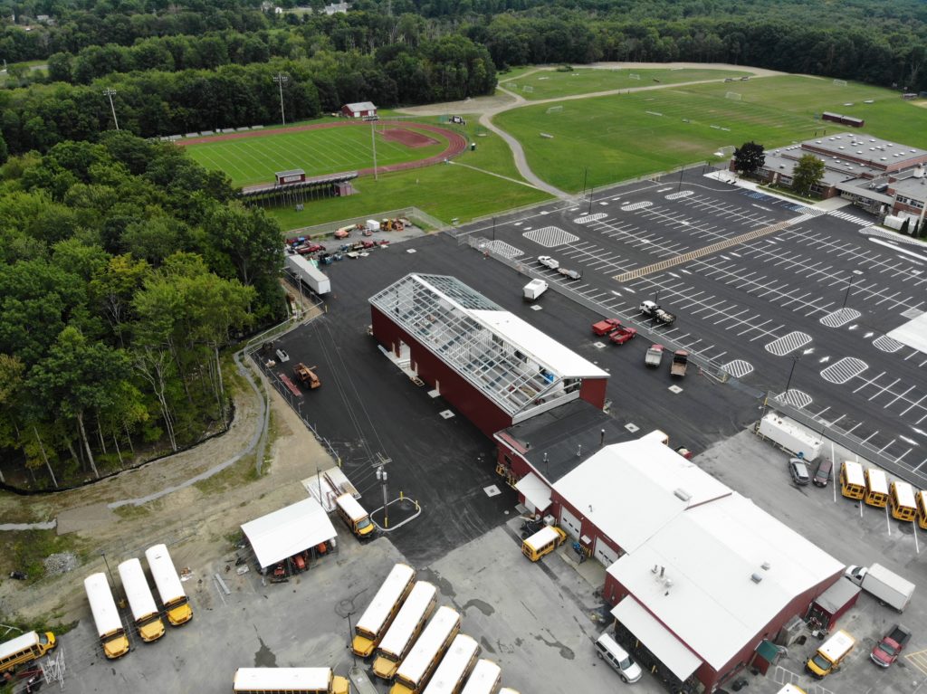 New Paltz High School Bus Garage Pulaski Fence