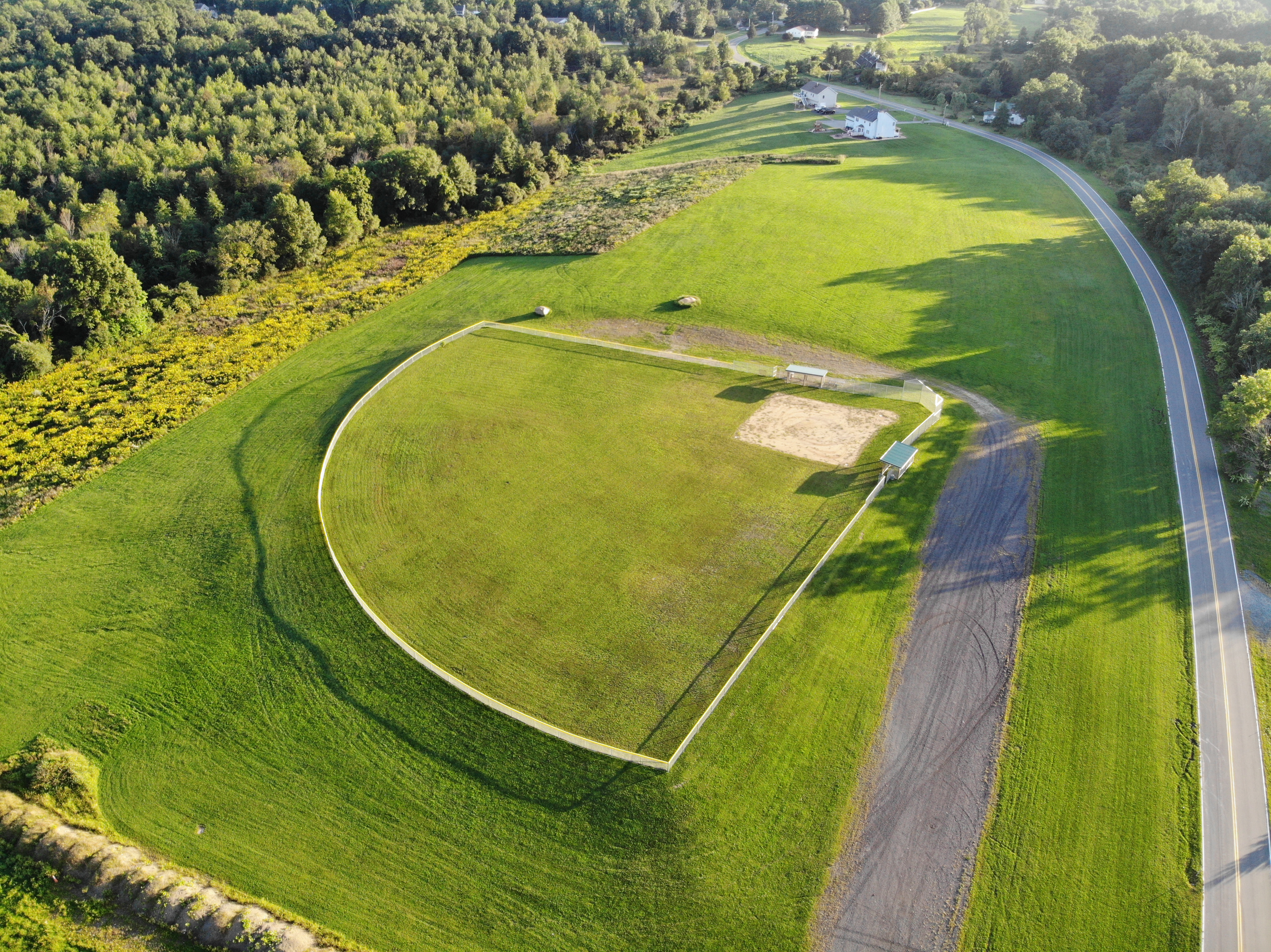 Aerial View of Baseball Field