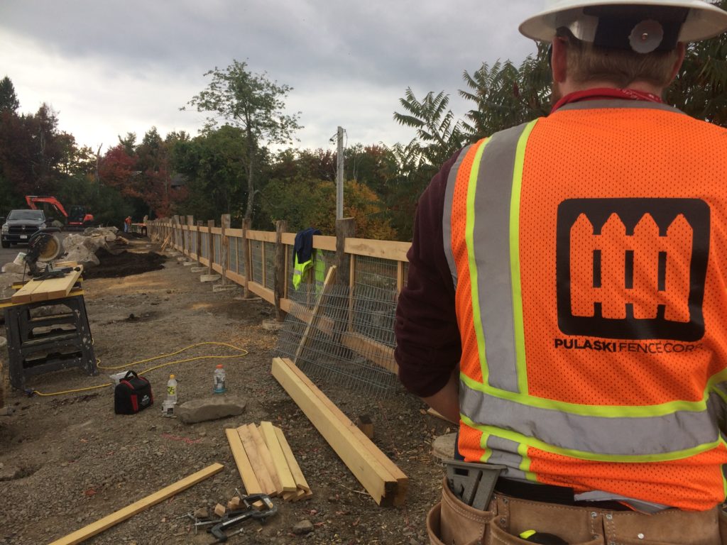 Constructing Wood Fence - Minnewaska State Park