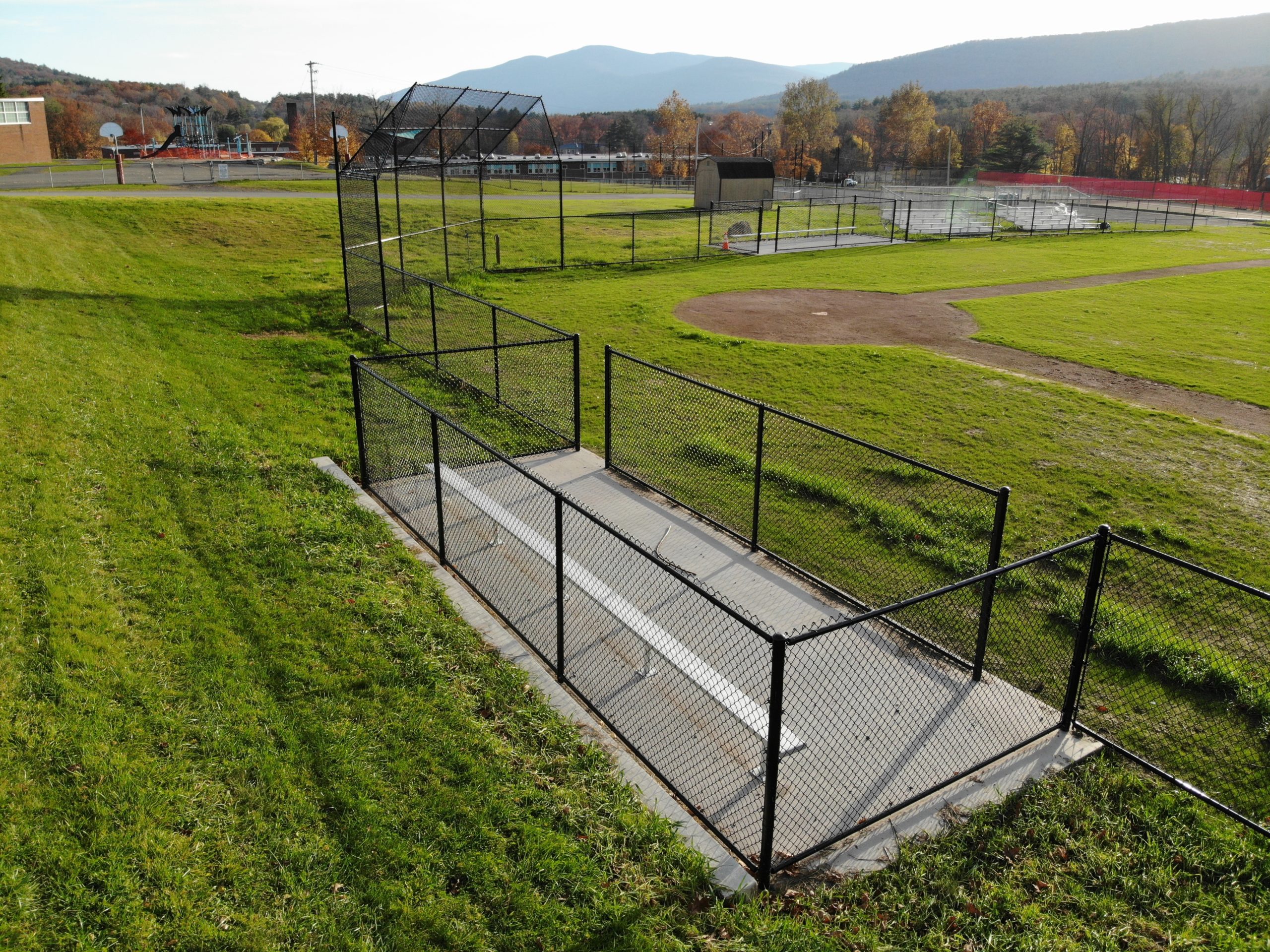 baseball field dugout
