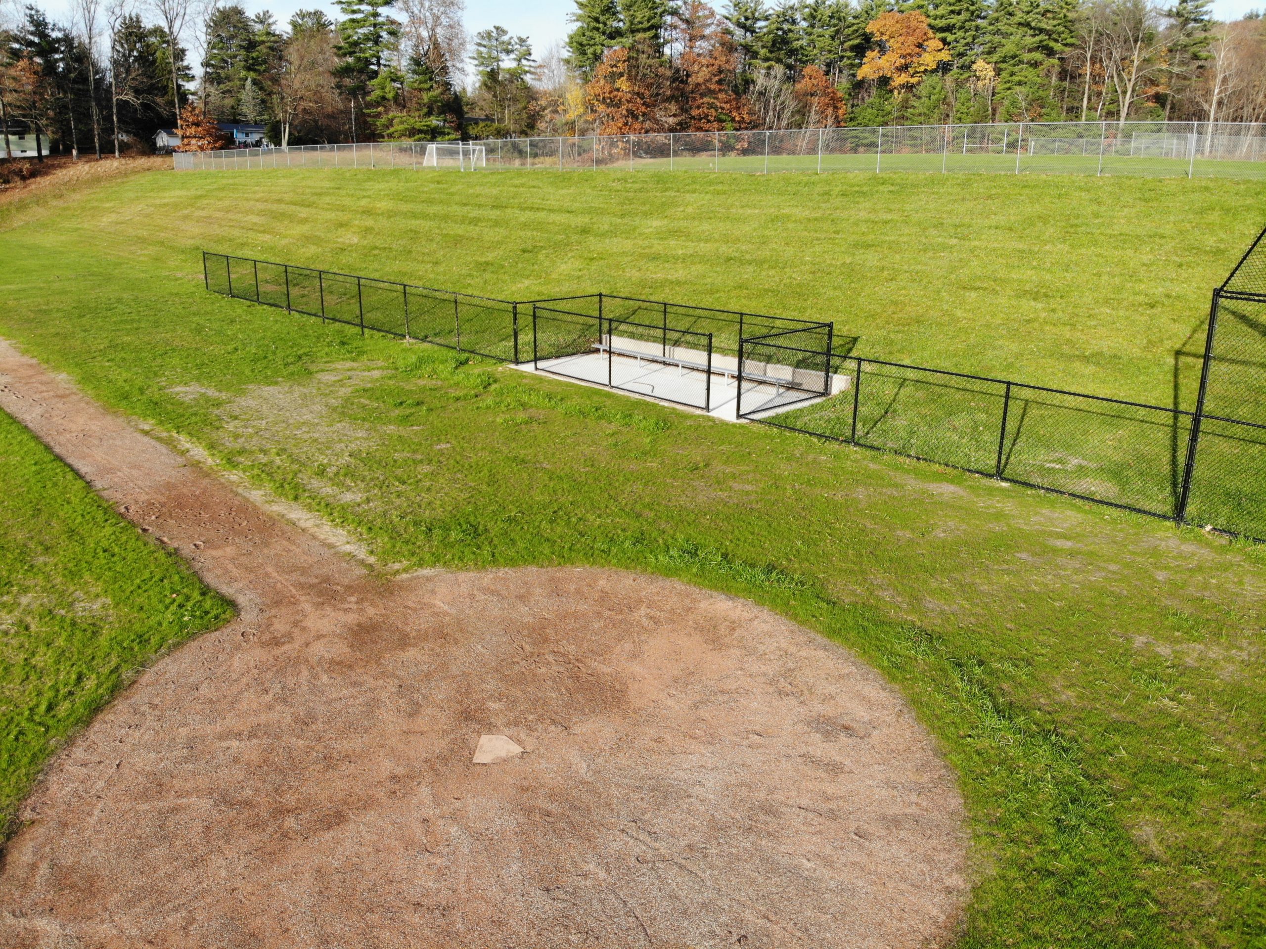 baseball field dugout