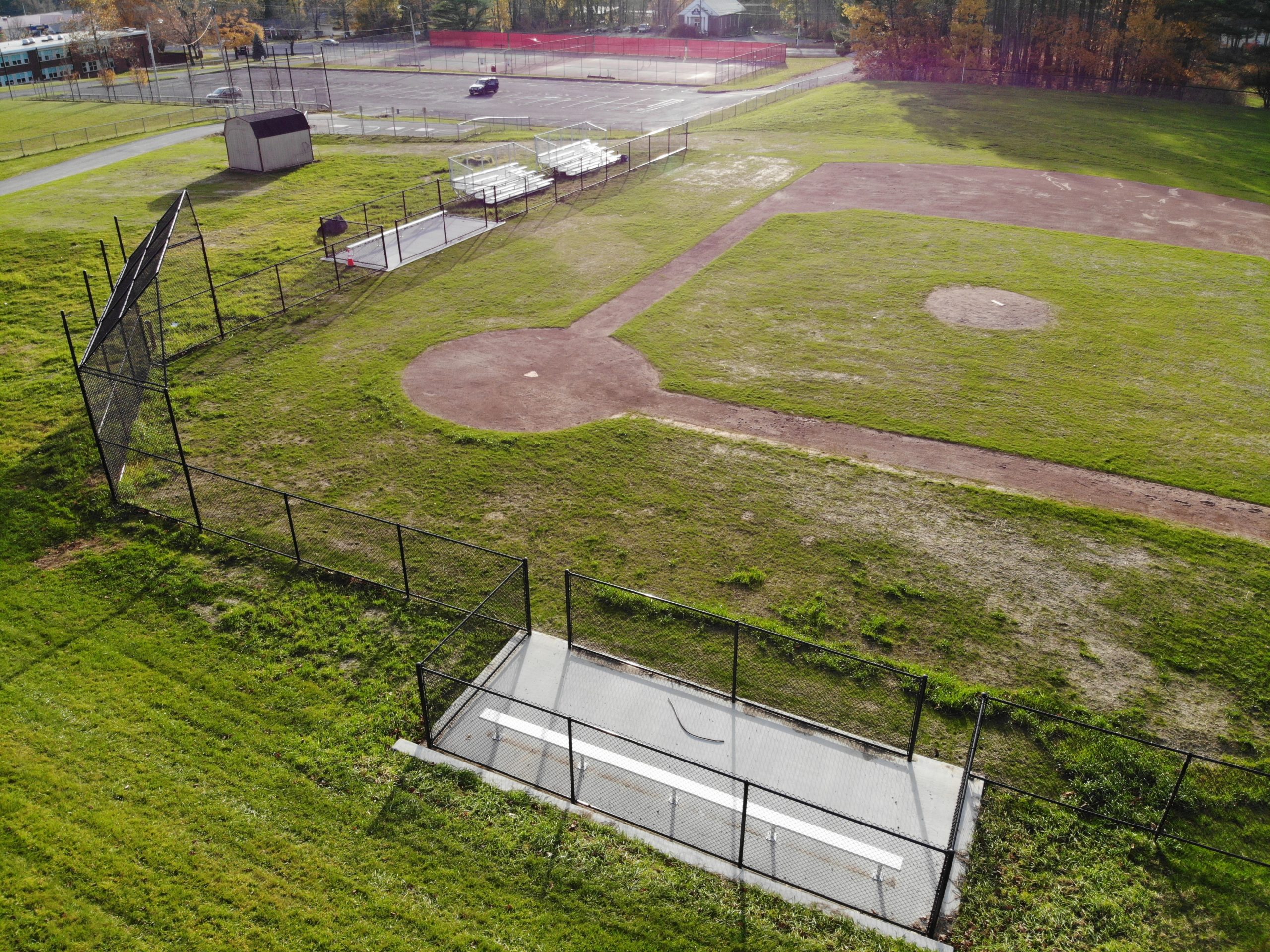 baseball field dugout