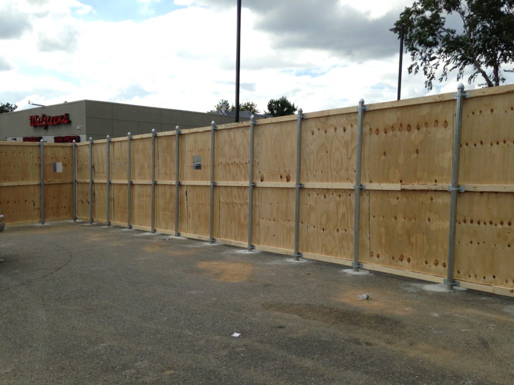 DOB Temporary Plywood Construction Fence