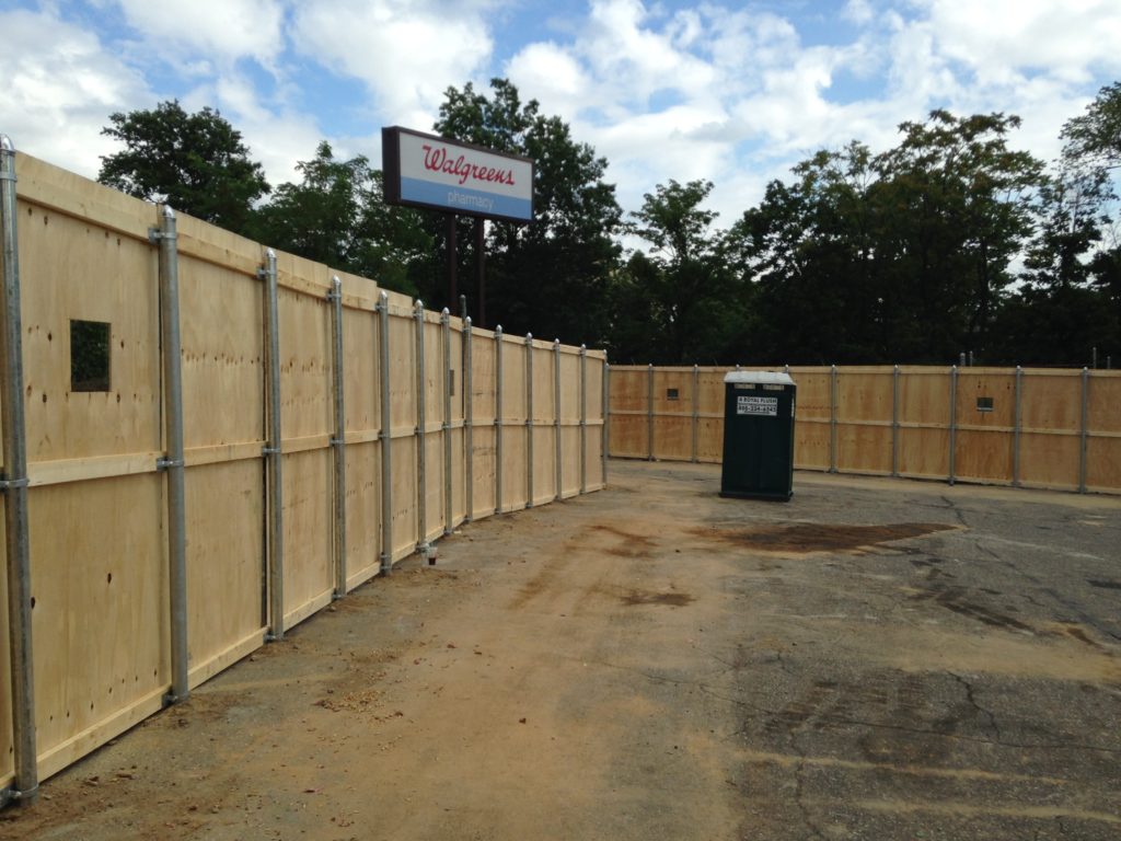 DOB Temporary Plywood Construction Fence